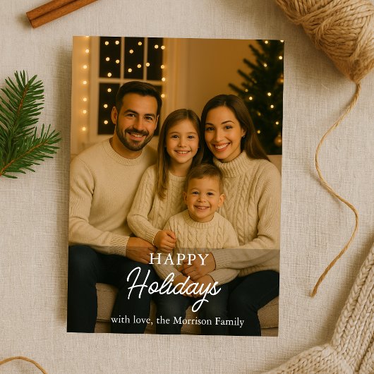 Photo de famille Carte de vacances Joyeuses