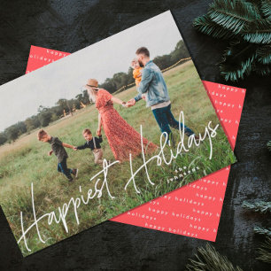 Photo de famille Carte photo de Noël le plus heure