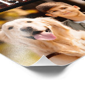 Photo de famille Collage 6 Photos Nom Noir (Coin)