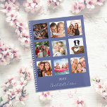 Photo de famille collage bleu nom script 2023<br><div class="desc">Faites votre propre collage photo de famille unique en cadeau pour votre mère, votre femme ou vous-même. Utilisez quatre, 9 de vos photos préférées de votre famille, amis, destination de voyage de rêve ou animal de compagnie! Personnalisez et ajoutez un nom et une année. Le nom est écrit avec un...</div>