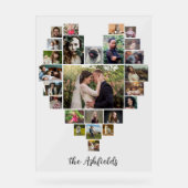 Photo de famille Collage Coeur 25 Photos Nom perso (Recto)