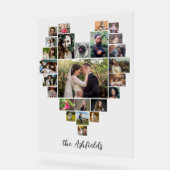 Photo de famille Collage Coeur 25 Photos Nom perso (Angle)