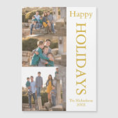 Photo de famille Collage Happy Holidays Magnet (Devant)