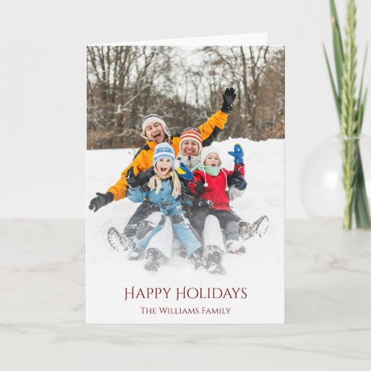 Photo de famille de Noël Carte de vacances (Devant)