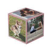 Photo de famille de Noël Cube 5 Photo, Rouge (Angle arrière)