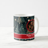 Photo de famille de Noël Joyful| Mug d'or vert (Devant droit)