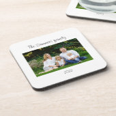 Photo de famille dessous de verre en plastique dur (Côté gauche)