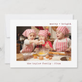 Photo de famille élégante et joyeuse | Carte pour  (Devant)