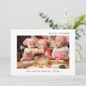 Photo de famille élégante et joyeuse | Carte pour  (Debout devant)