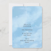 Photo de famille et Blue Sky Invitation au réchauf (Dos)