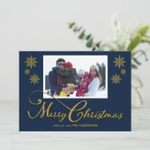 Photo de famille Flèches de neige Carte de Noël bl (Debout devant)