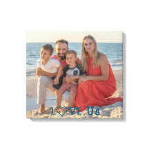 Photo de famille "LOVE US" toile étirée Imprimer