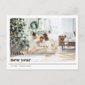 Photo de famille moderne | Bonjour Carte postale d (Devant)