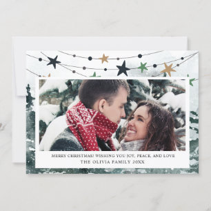 Photo de famille moderne Christmas Tree Carte de v