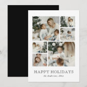 Photo de famille moderne Collage de Noël Carte de  (Devant / Derrière)