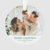 Photo de famille moderne Noël vert (devant)