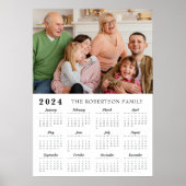 Photo de famille moderne poster du calendrier 2024 (Devant)