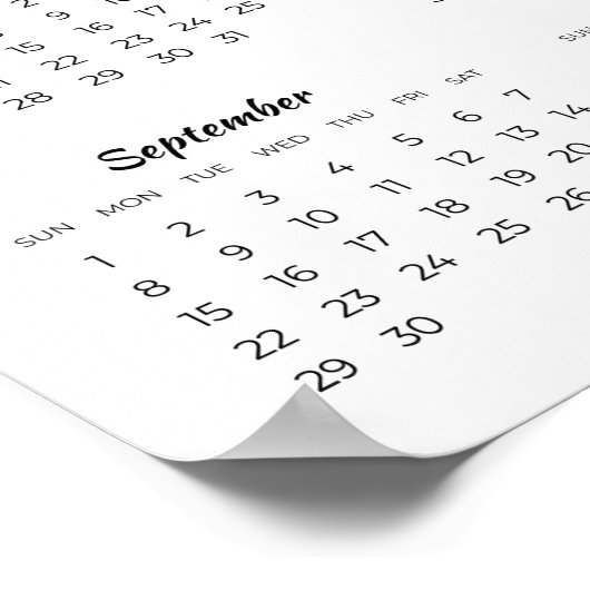 Photo de famille moderne poster du calendrier 2024 (Coin)