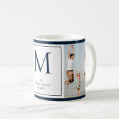 Photo de famille Monogramme Nom initial Cafe Mug (Devant droit)