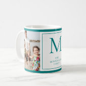 Photo de famille Monogramme Nom initial Cafe Mug (Devant gauche)