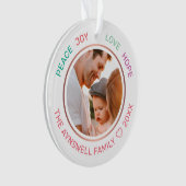 Photo de famille Paix Joie Espoir Amour Moderne (devant)