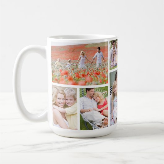 Photo de famille personnalisée 9 Mug (Gauche)