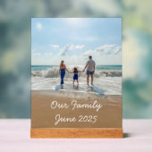 Photo de famille personnalisée et texte (Neutre)