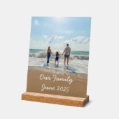 Photo de famille personnalisée et texte (Angle)