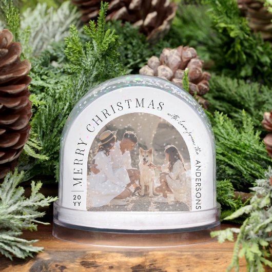 Photo de famille personnalisée Globe des neiges de (Hiver)