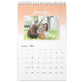 Photo de famille simple personnalisée Calendrier 2 (Jan 2026)