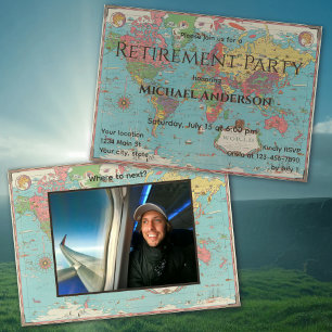 Photo de fête de retraite personnalisée sur carte 
