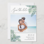 Photo de feuillage tropical Enregistrer la carte d (Devant)