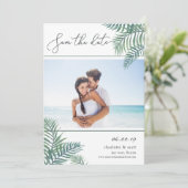 Photo de feuillage tropical Enregistrer la carte d (Debout devant)