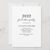 Photo de fin d'études 2022 Invitation du parti (Dos)