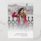 Photo de fin d'études 2025 Faire-part à huile d'ar (Recto)