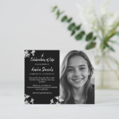 Photo de Fleur noire blanche Fête de la carte de v (Debout devant)