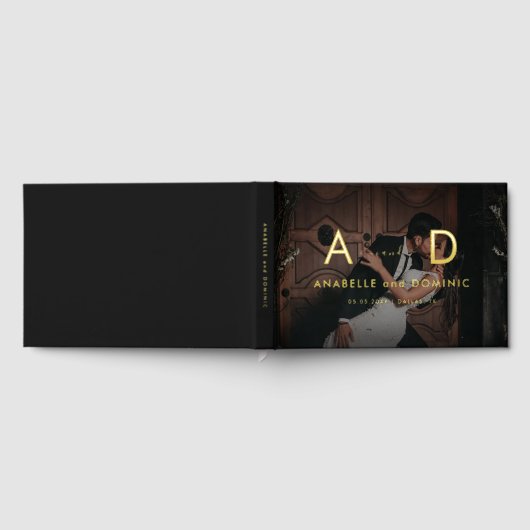 Photo de fond foncé & Monogramme Élégant Mariage d (Complet)