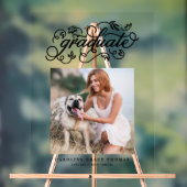 Photo de graduation de calligraphie rustique noire (Neutre)