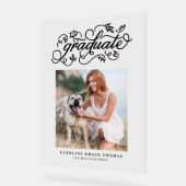 Photo de graduation de calligraphie rustique noire (Angle)