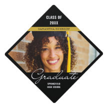 Photo de graduation moderne Black and Gold 2025