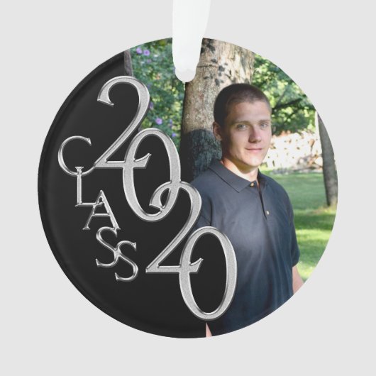 Photo de graduation noir bleu et argent 2020 (devant)