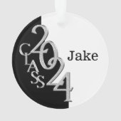 Photo de graduation noir et argent 2024 (dos)