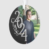 Photo de graduation noir et argent 2024 (devant)