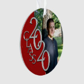 Photo de graduation rouge et argent 2020 (devant)