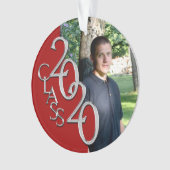 Photo de graduation rouge et argent 2020 (devant)