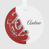 Photo de graduation rouge et argent 2023 (dos)