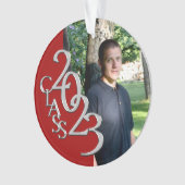 Photo de graduation rouge et argent 2023 (devant)