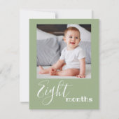 Photo de huit mois Carte de bannière d'anniversair (Devant)