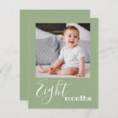 Photo de huit mois Carte de bannière d'anniversair (Devant / Derrière)