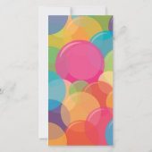 Photo de la Bulle Colorée Invitation numérique (Dos)